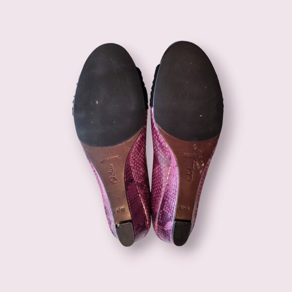 Cole Haan Air Women's Purple Snakeskin Style Peep Toe Wedge Pump Sz 10.5 B‎ - Picture 8 of 9